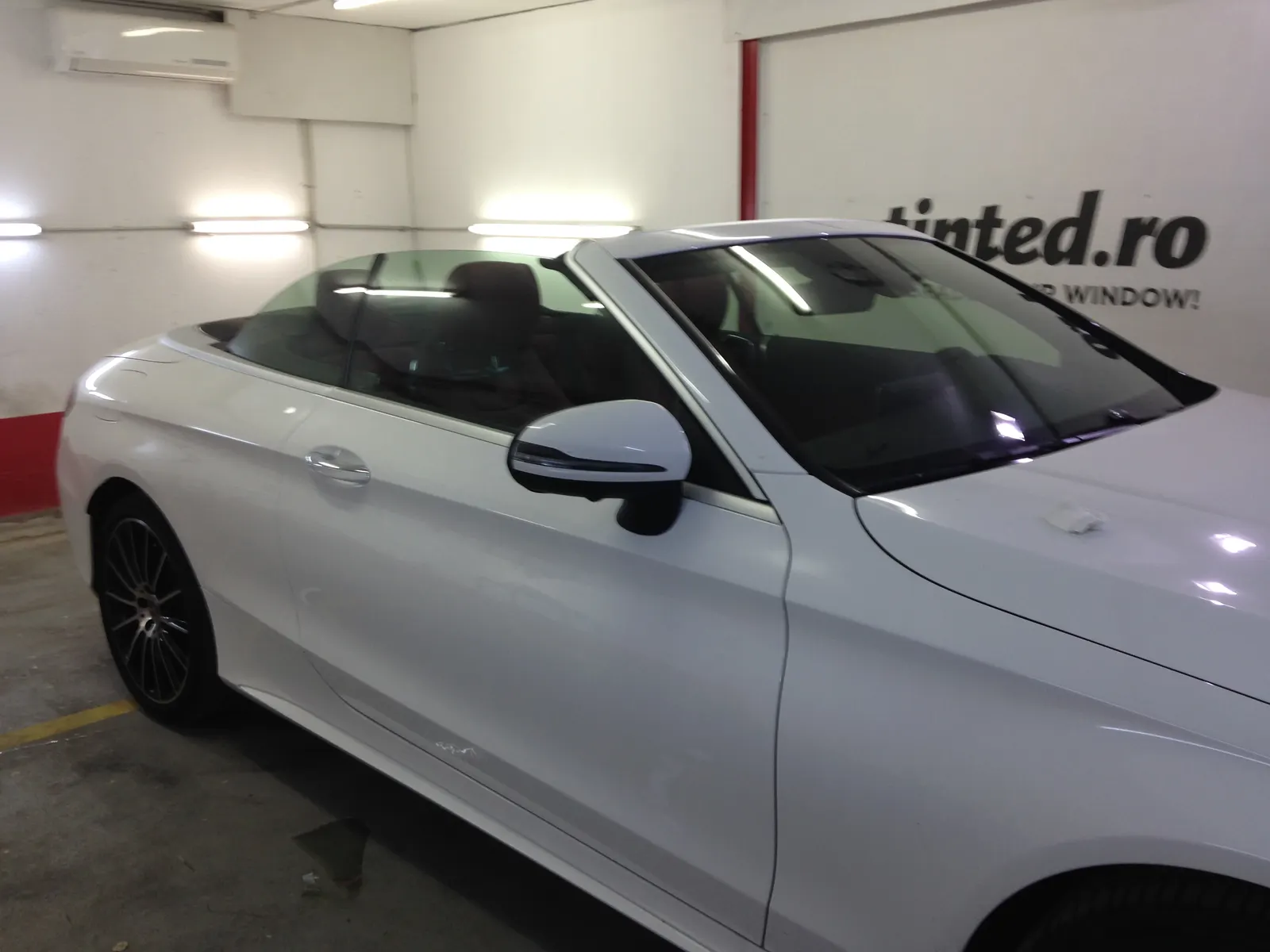 folie auto Mercedes Clasa C cabriolet A205 alb perlat LLumar AIR75