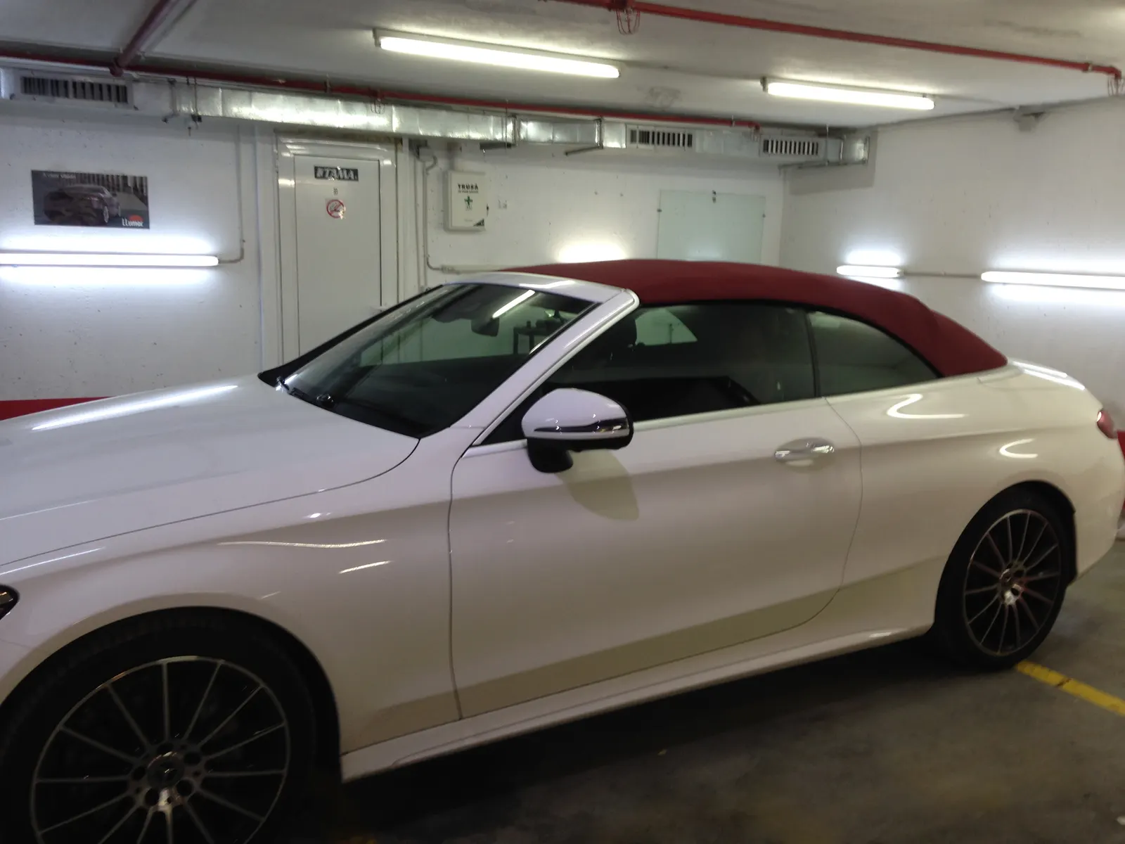 montaj folie LLumar AIR75 Mercedes C cabriolet alb perlat Tinted