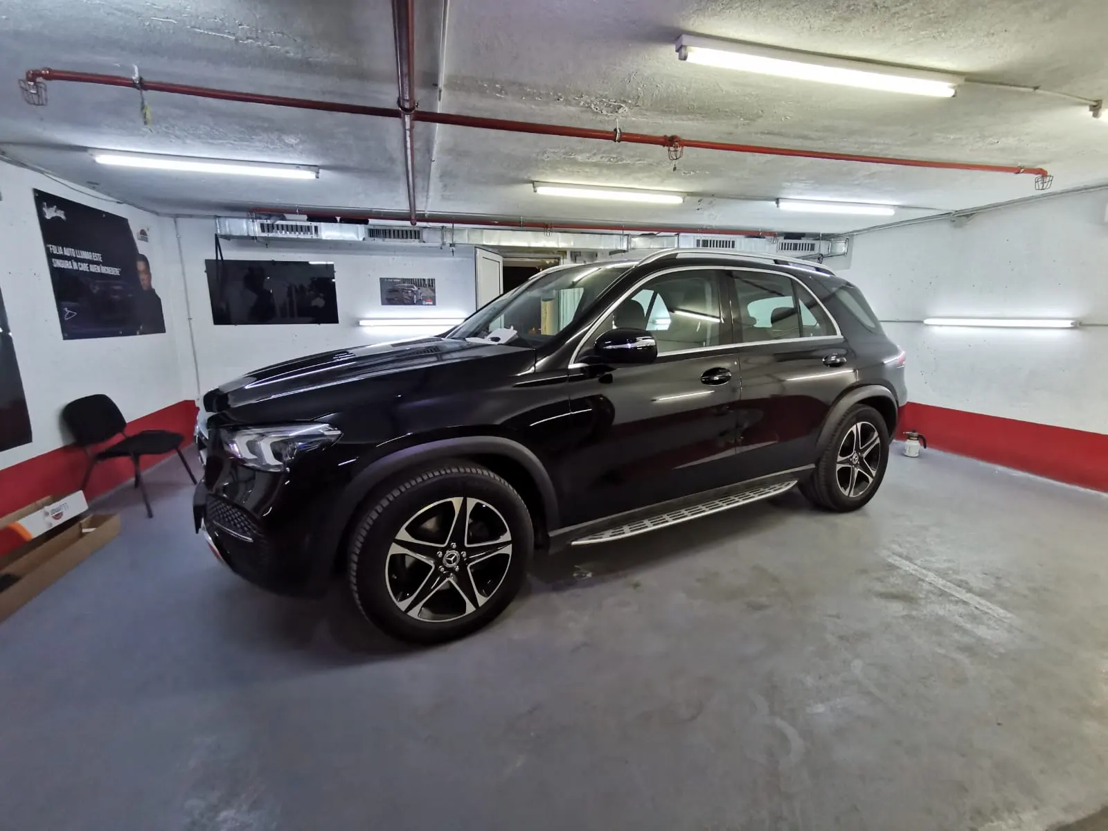 folie auto Mercedes GLE V167 negru obsidian LLumar ATR05 spate