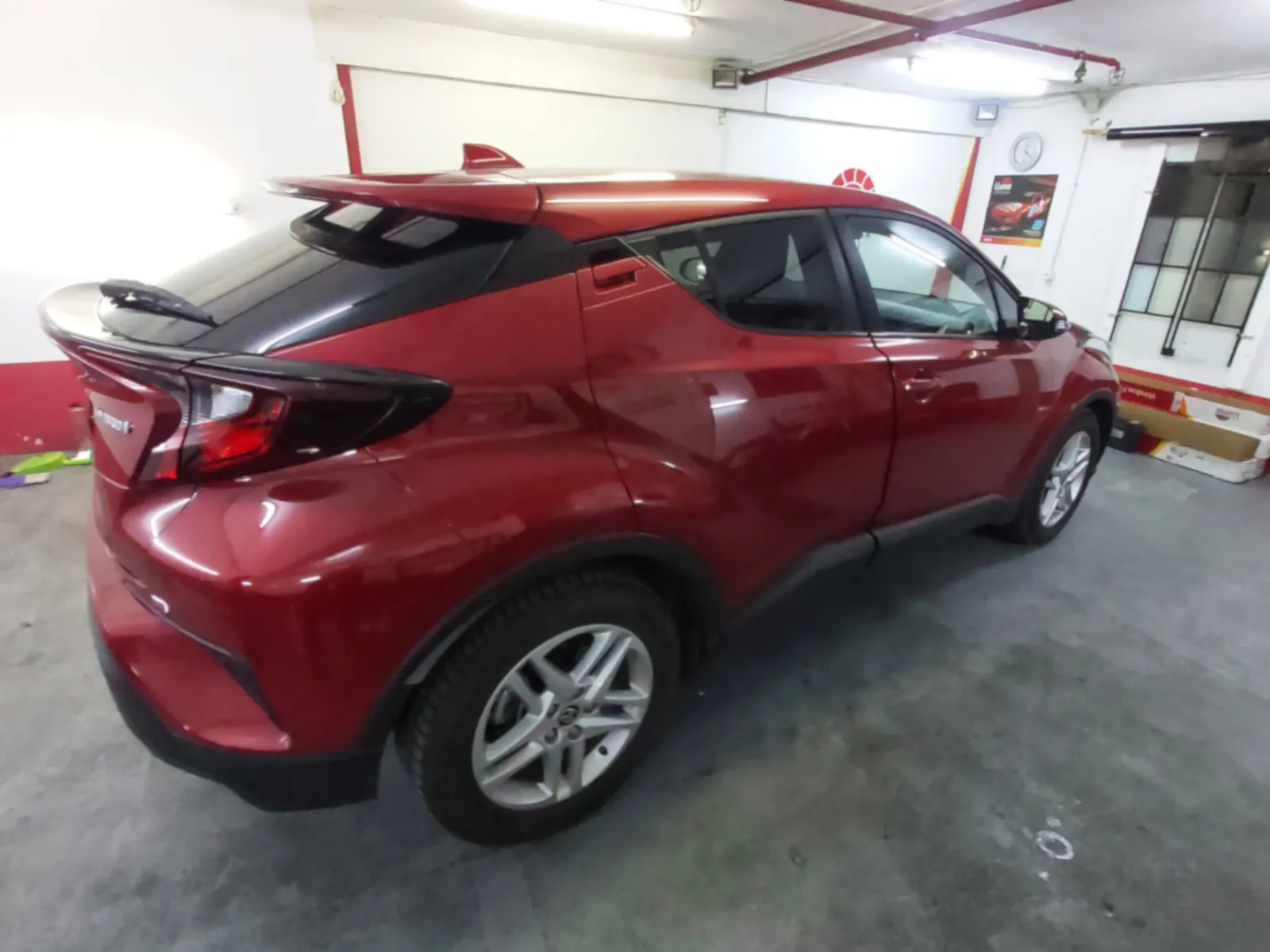Toyota C-HR Tokyo Red geamuri fumurii LLumar CTX15 folie ceramica protectie solara