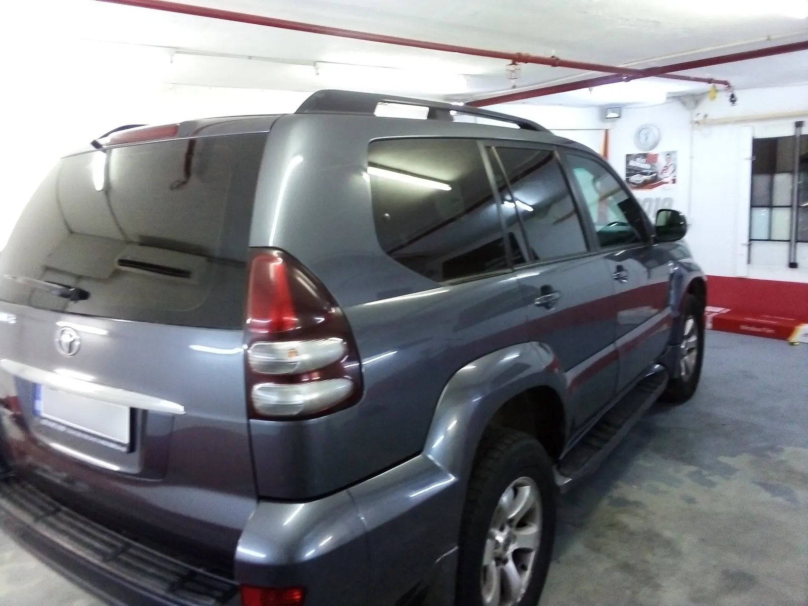 folie auto Toyota Land Cruiser Prado 120 Dark Blue Mica Metallic LLumar ATR05 geamuri spate