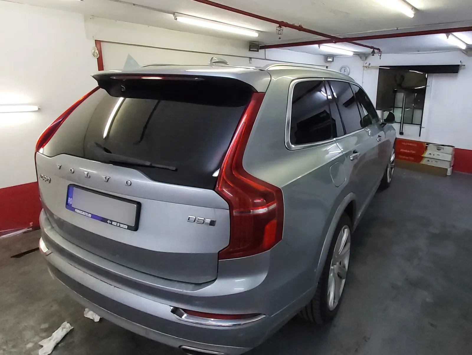 XC90 D5 gri metalic foliere completă geamuri CTX05 opacitate maximă